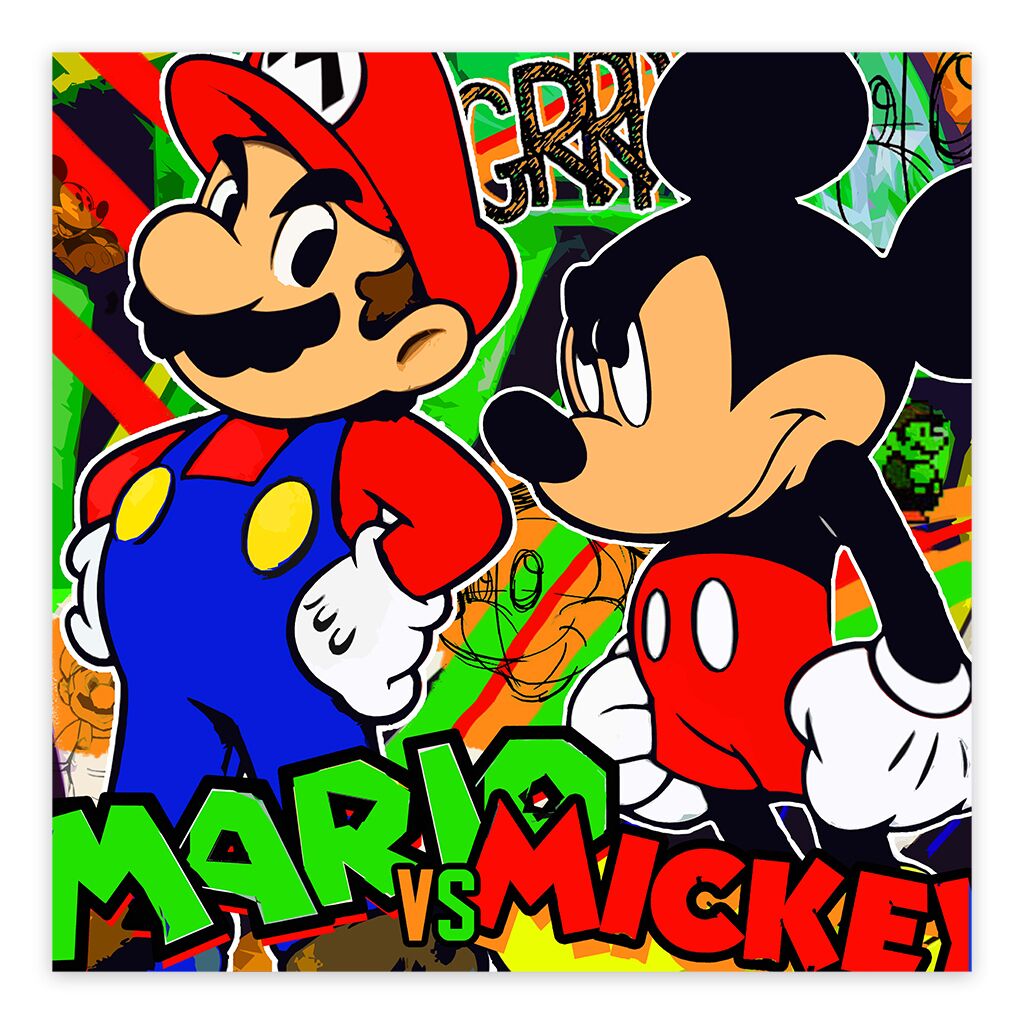 Постер 607 "Mario vs Mickey" фото 1