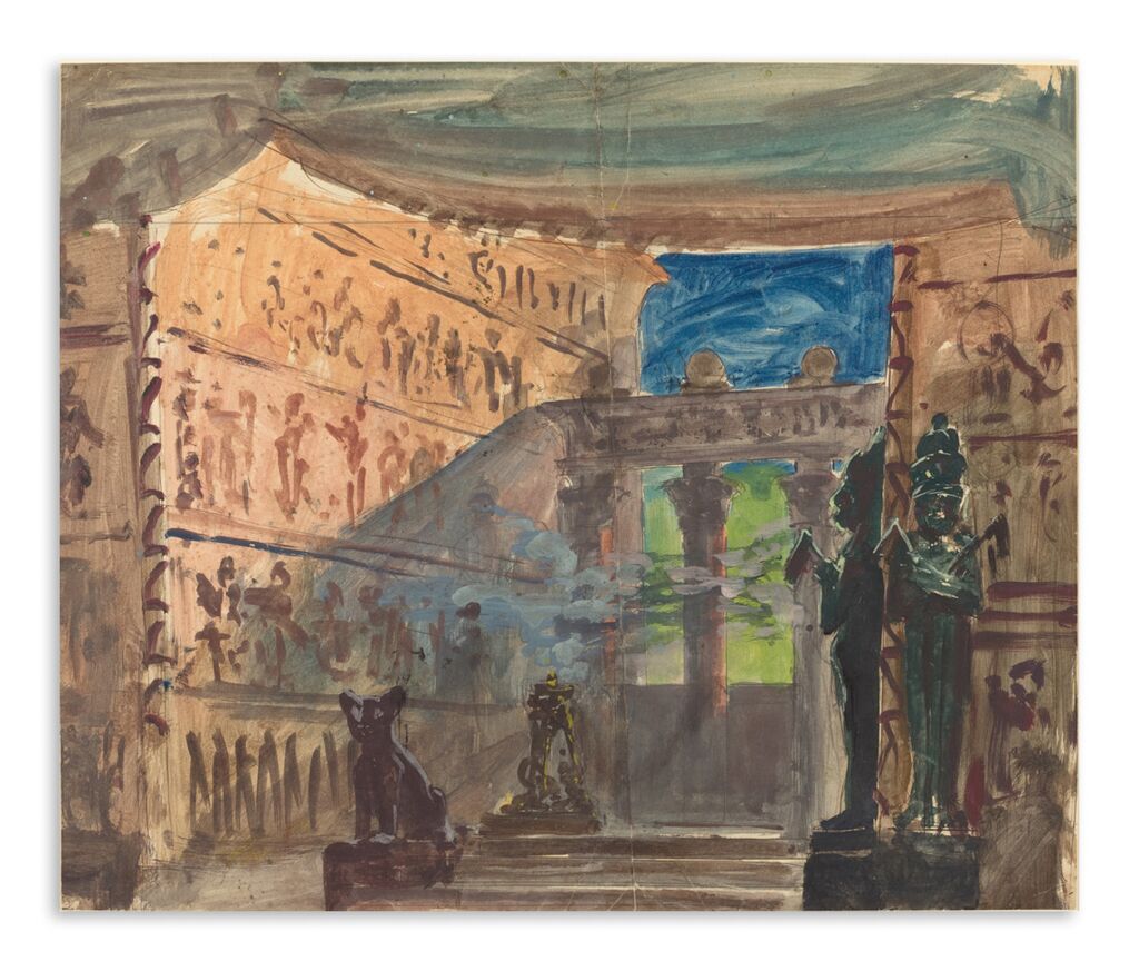 Репродукция 255 "Роберт Кейни. Интерьер древнего египетского храма" фото 1