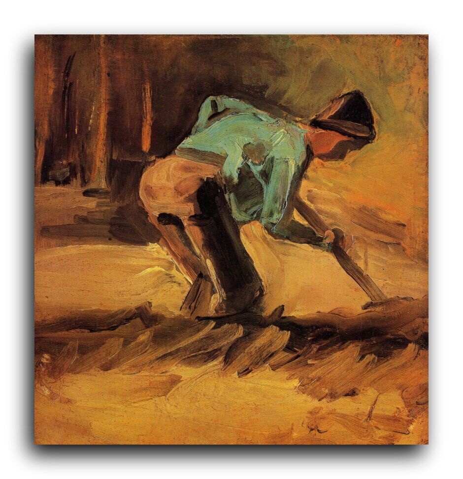 Репродукция 1594 "Человек с лопатой (Man Stooping with Stick or Spade)" фото 1