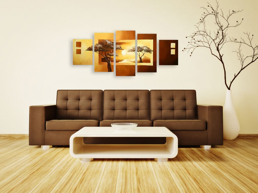 Модульная картина 1041 "Солнце над саванной" фото 2