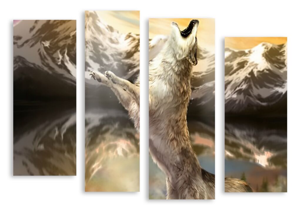 Модульная картина 3179 "Волк" фото 1