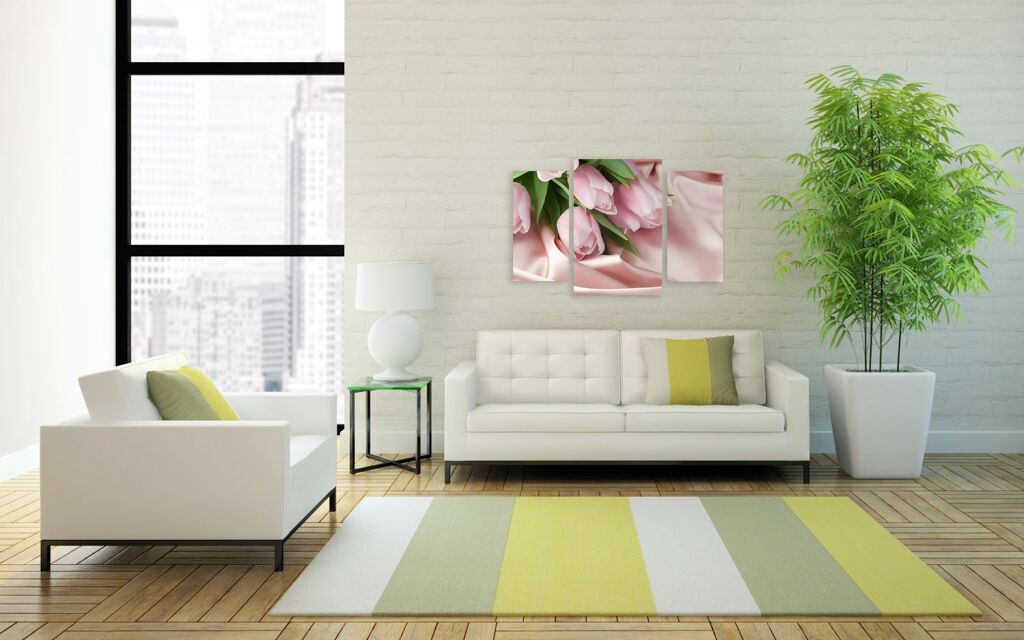 Модульная картина 1307 "Нежные тюльпаны" фото 2
