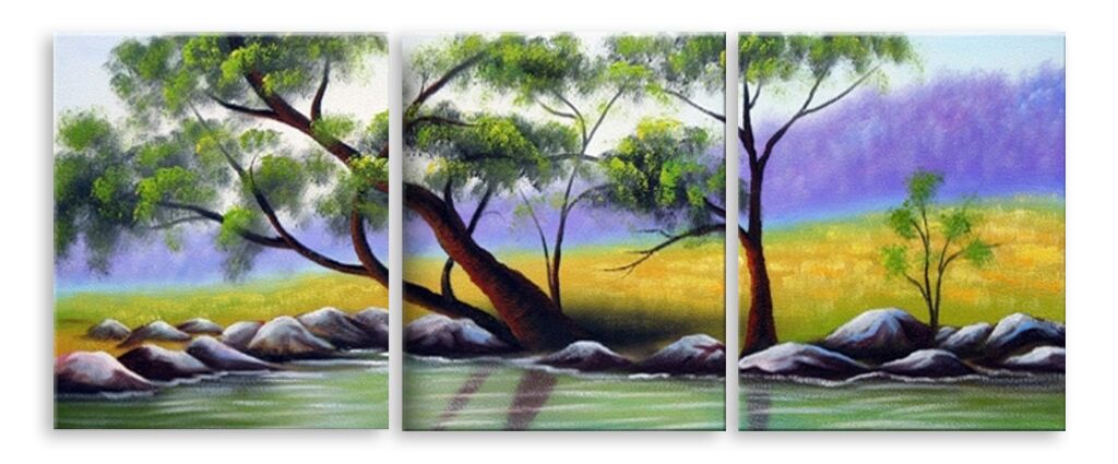 Модульная картина 5756 "Деревья над рекой" фото 1