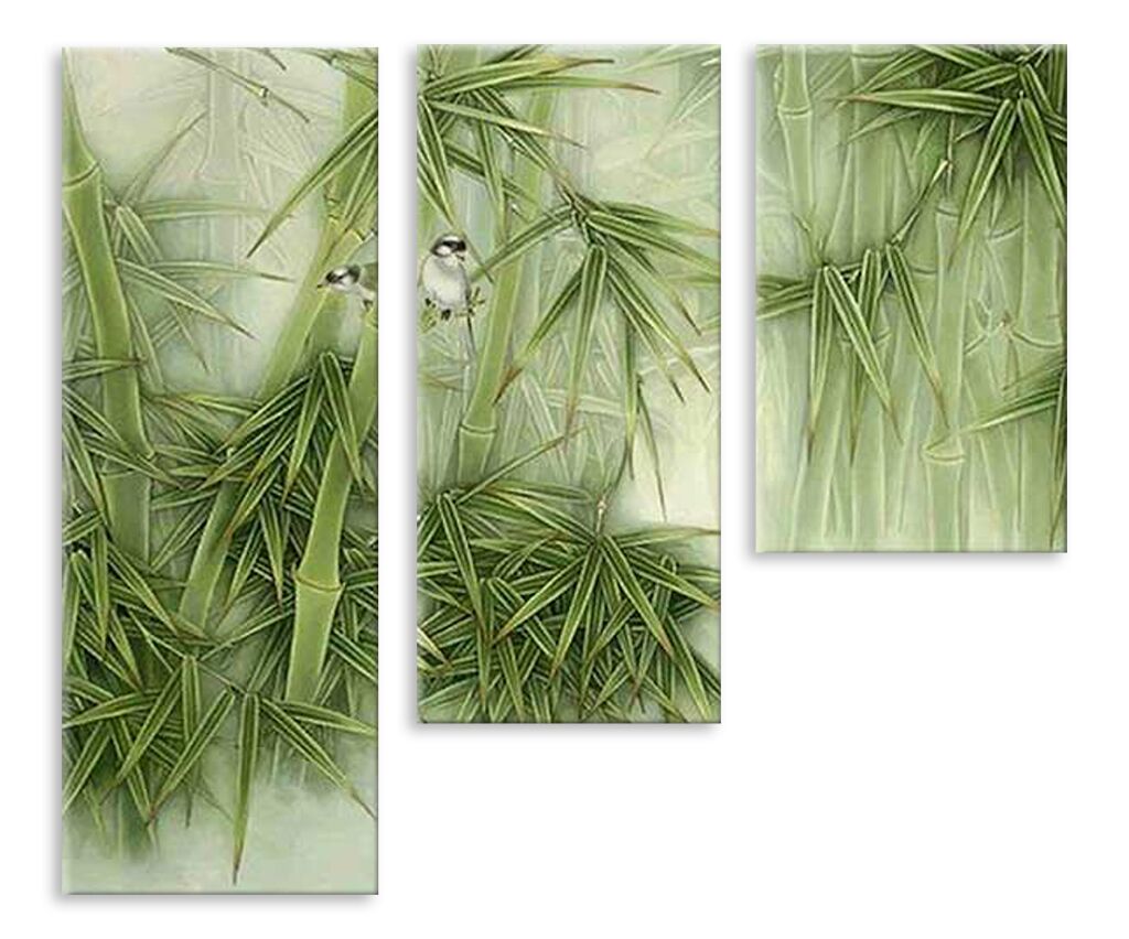 Модульная картина 4483 "Птички в бамбуковой роще" фото 1