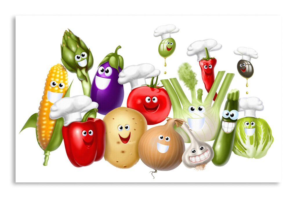 Постер 993 "Веселые овощи" фото 1