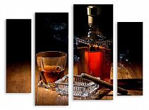 Модульная картина 2418 "Виски с сигарой"