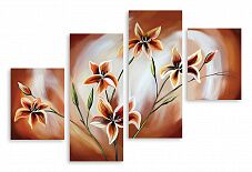 Модульная картина 550 "Оранжевые цветы"