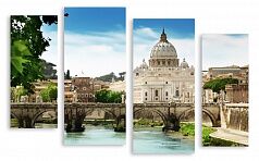 Модульная картина 2700 "Римский мост"
