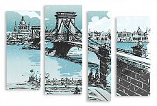 Модульная картина 2612 "Лондонский мост"