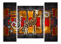 Модульная картина 3874 "Абстрактный жираф"