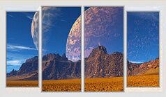 Модульная картина 3446 "Отражение планет"