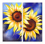 Модульная картина 5885 "Солнечные цветы"