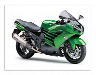Постер 3555 "Зелёный мотоцикл"