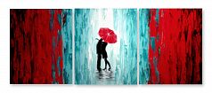 Модульная картина 2082 "Влюбленные под дождем"
