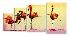 Модульная картина 4914 "Огненный фламинго"