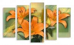 Модульная картина 3234 "Оранжевые лилии"