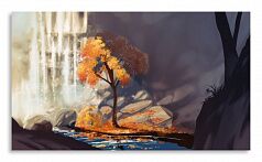 Постер 3073 "Дерево у водопада"