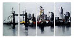 Модульная картина 4694 "Лондон серыми красками"