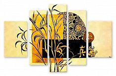 Модульная картина 993 "Желтый бамбук"