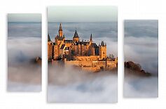 Модульная картина 2240 "Замок в тумане"