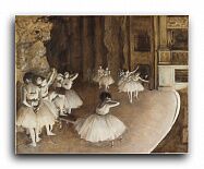 Репродукция 2167 "Репетиция балета на сцене (1874)"