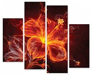 Модульная картина 71 "Цветок в огне"