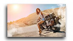 Постер 2102 "Девушка и мотоцикл"