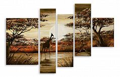 Модульная картина 4893 "Одинокий жираф"