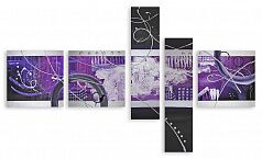 Модульная картина 2232 "Фиолетовые узоры"