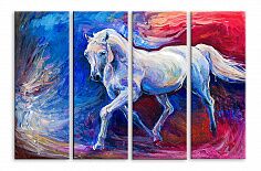 Модульная картина 5483 "Белая лошадь"