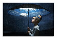 Постер 102 "Девочка под зонтом"