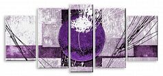 Модульная картина 5591 "Бело-фиолетовая абстракция"