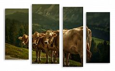 Модульная картина 2556 "Коровы"
