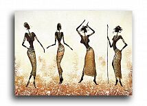 Постер 815 "Африканские женщины танцуют в золоте"