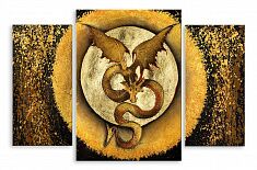Модульная картина 4634 "Золотой дракон"