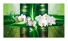 Постер 2327 "Орхидеи в зелени"