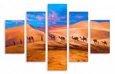 Модульная картина 4939 "Верблюды в пустыне"