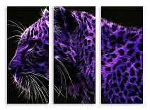 Модульная картина 3121 "Фиолетовый тигр"