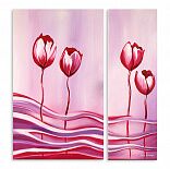 Модульная картина 5216 "Розовые тюльпаны"
