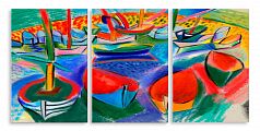 Модульная картина 4409 "Цветные лодки"