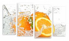 Модульная картина 3478 "Апельсины в воде"