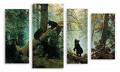 Модульная картина 3064 "Мишки в лесу"