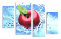 Модульная картина 2717 "Яблоки в воде"