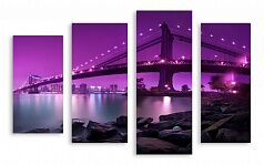 Модульная картина 3075 "Фиолетовый Манхэттен"