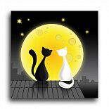 Постер 4665 "Коты под луной"