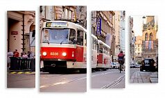 Модульная картина 2825 "Пражский трамвай"
