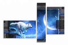 Модульная картина 5072 "Белая волчица"