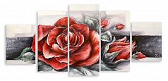 Модульная картина 3380 "Нарисованные розы"
