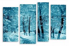 Модульная картина 3257 "Ледяной лес"