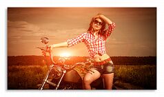 Постер 2524 "Девушка на мотоцикле"